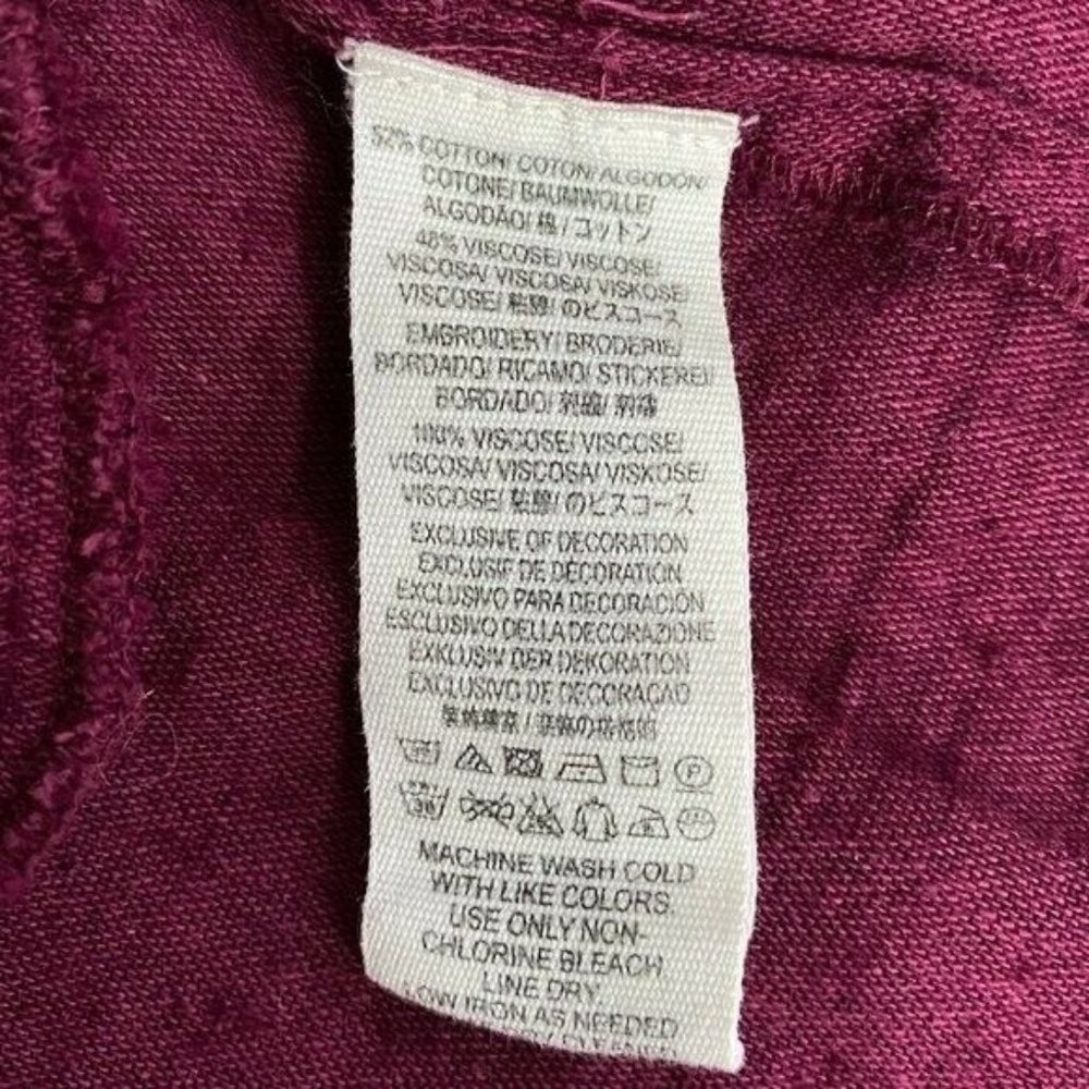 FREE PEOPLE Womens Size XS Wine Purple All My Life Embroidered Mini Dress Boho - Picture 8 of 10